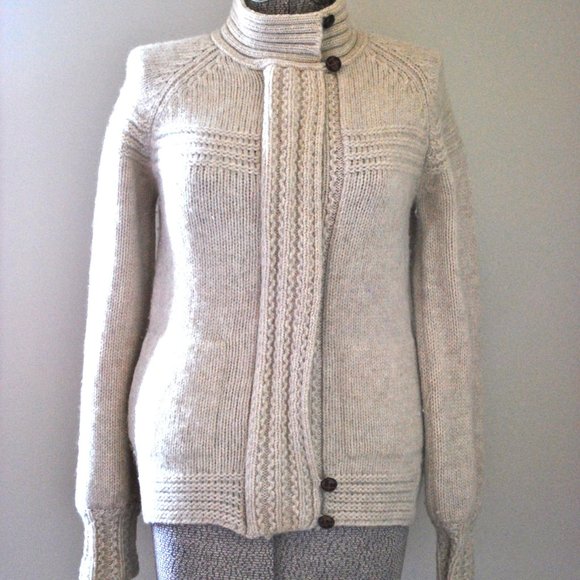Vintage Spanner cream wool zip up cardigan - Picture 2 of 6